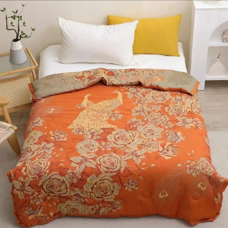 【凤凰于飞】150*200cm高奢柔软亲肤双层纱单人被