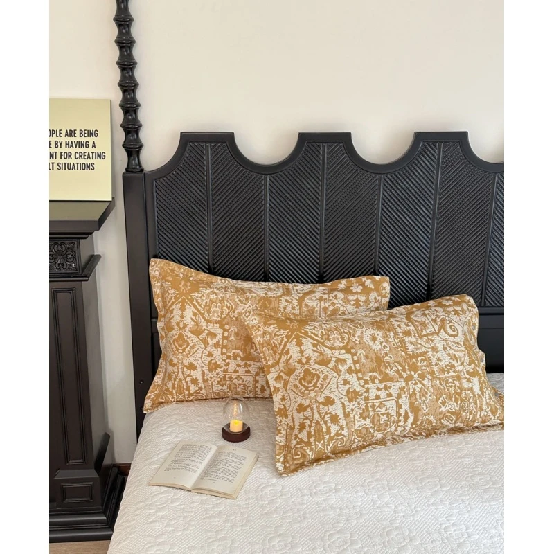 【凯撒】苏木染枕套全包48*74轻奢高档家用欧式一对装加厚枕套