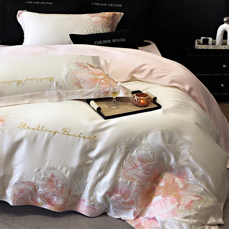 喜兹 佩斯利 高支数长绒棉四件套纯棉 设计师高定轻奢重工刺绣