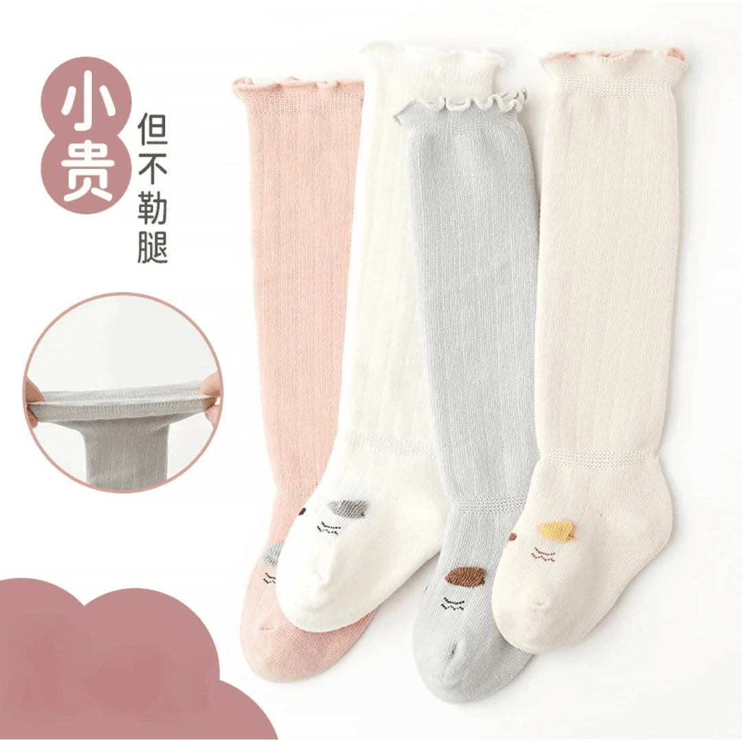 婴儿袜子长筒袜0-3月宝宝袜子春秋款不勒腿过膝袜袜子婴幼儿