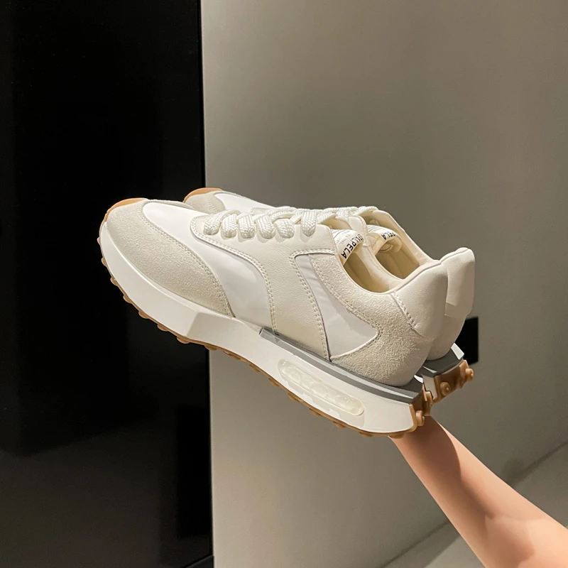 华夫厚底阿甘鞋2024新款运动超火休闲小蛮腰老爹鞋