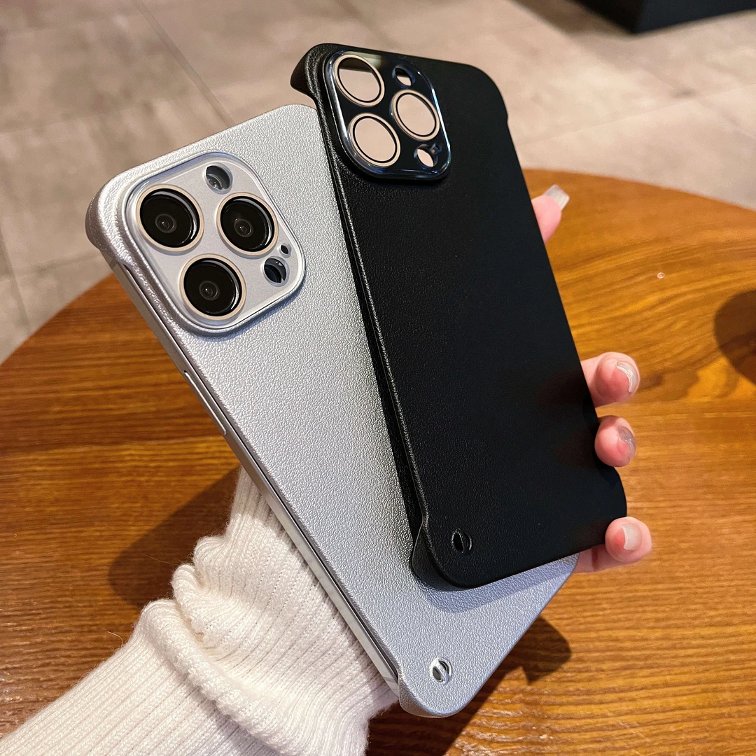 带镜头膜苹果15promax手机壳皮纹iphone14/13/12防摔套plus无边框