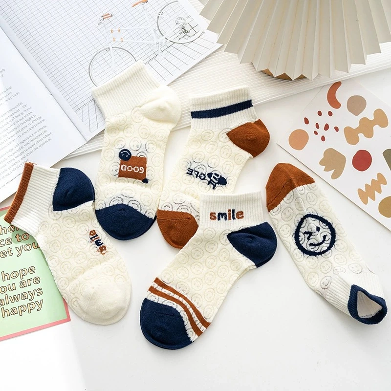 【春夏新款】笑脸镂空不掉跟女袜薄款透气浅口短袜船袜吸汗ins-m