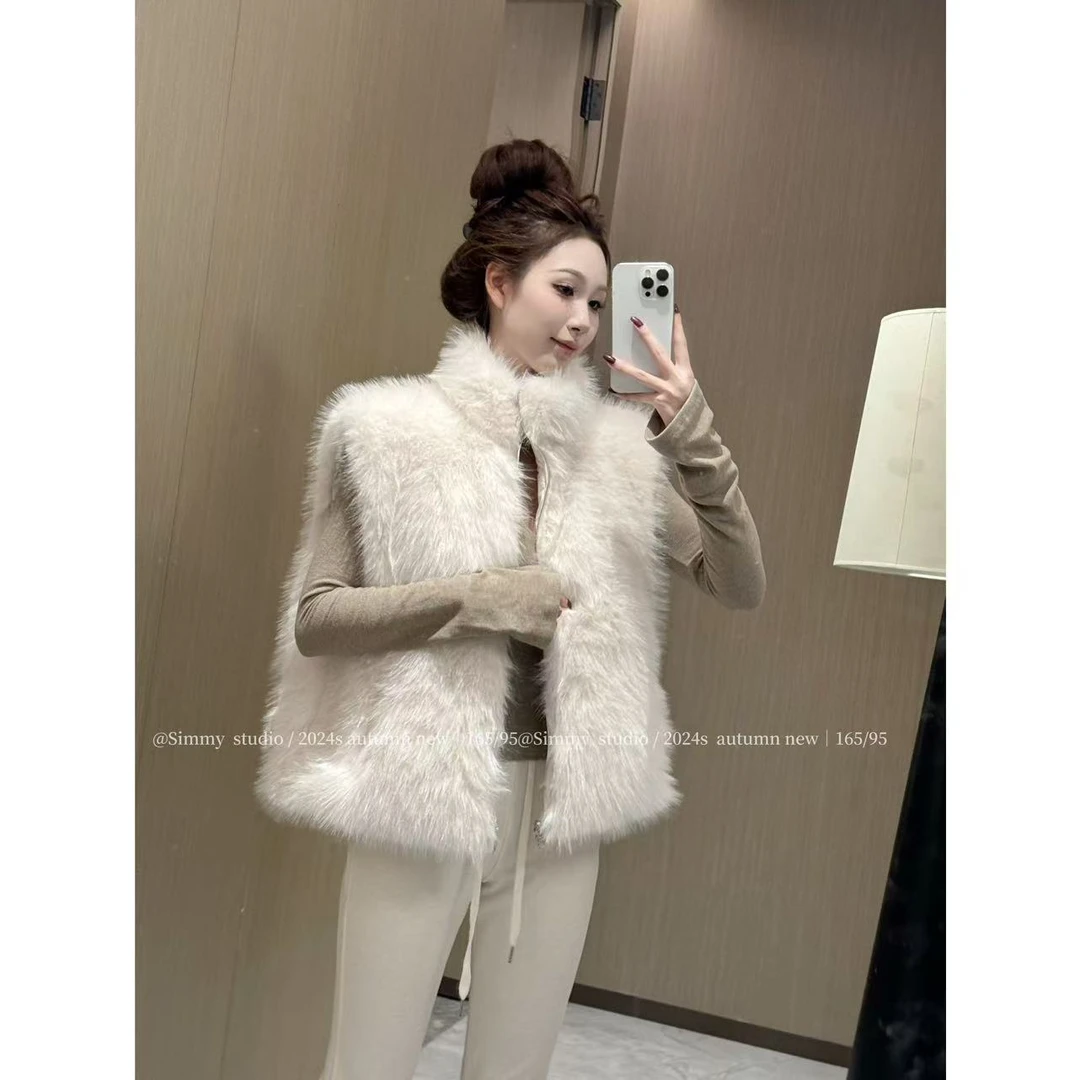 【熙米Simmy】晴山暮雪 两穿毛毛羽绒马甲二合一高级感无袖百搭外套