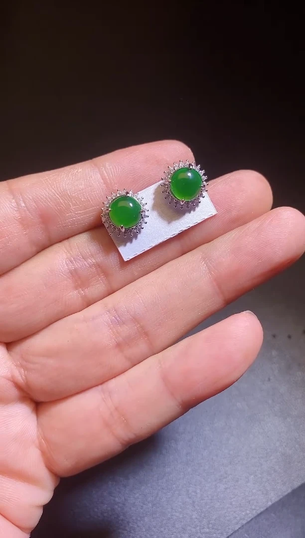 【闪购商品】翡翠耳饰未镶嵌66 多样性发一件