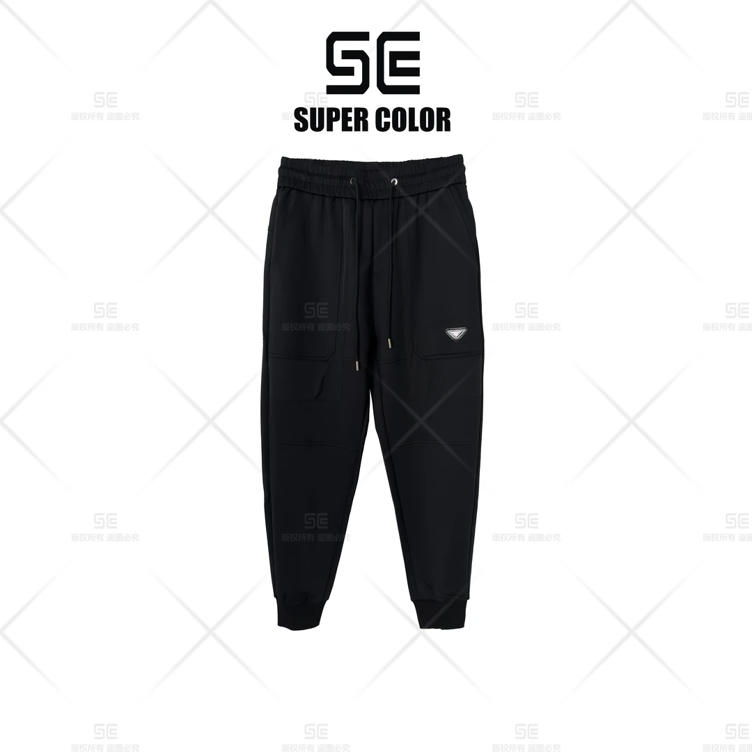 supercolor【简约三角百搭卫裤】24ss//新款潮流拼接卫裤 2