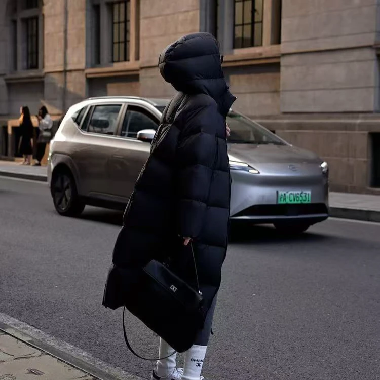 （大雨）新升级零压感泡芙柔软90新国标鸭绒大被子时尚长款羽绒服