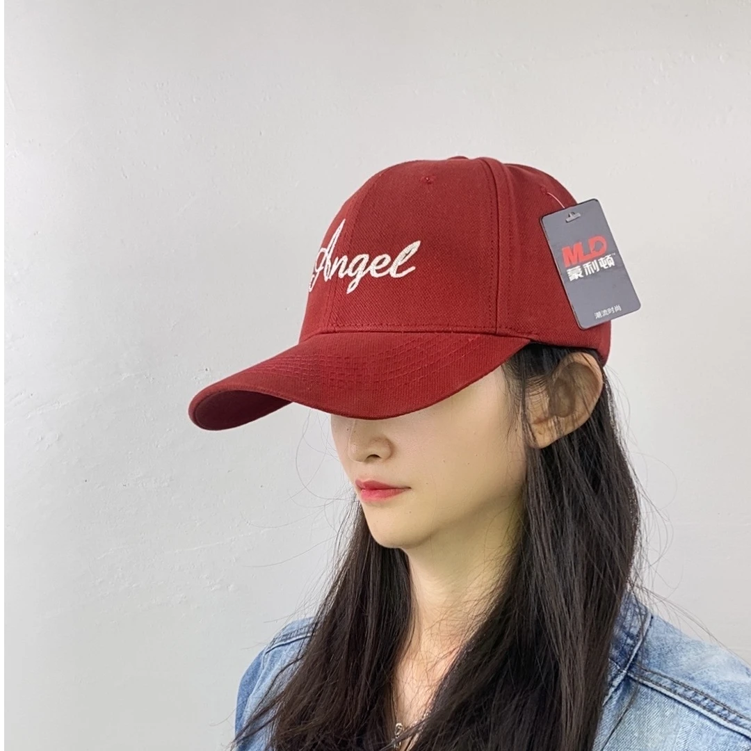 【帆布款】硬顶大帽檐潮流ins韩版刺绣奢品帆布款ANGEL棒球帽秋季