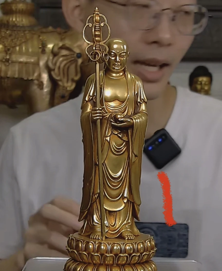 鎏金地藏王菩萨铜像