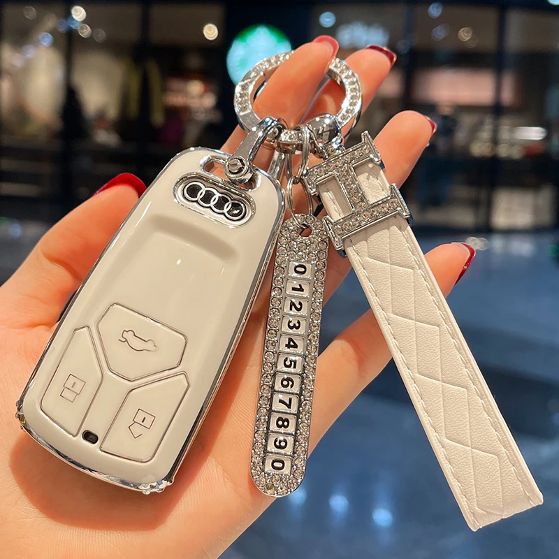 奥迪钥匙套a4l/a6lq5lq3a3q2la3la8q7专用钥匙包车载车内车内用品