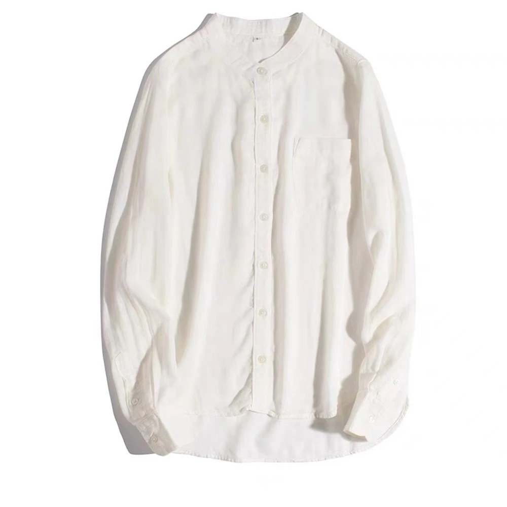 立领软糯亲肤长袖衬衫6228