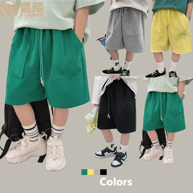 夏季男童洋气短运动裤儿童中大童帅气新款宝宝休闲薄款宽松五分裤