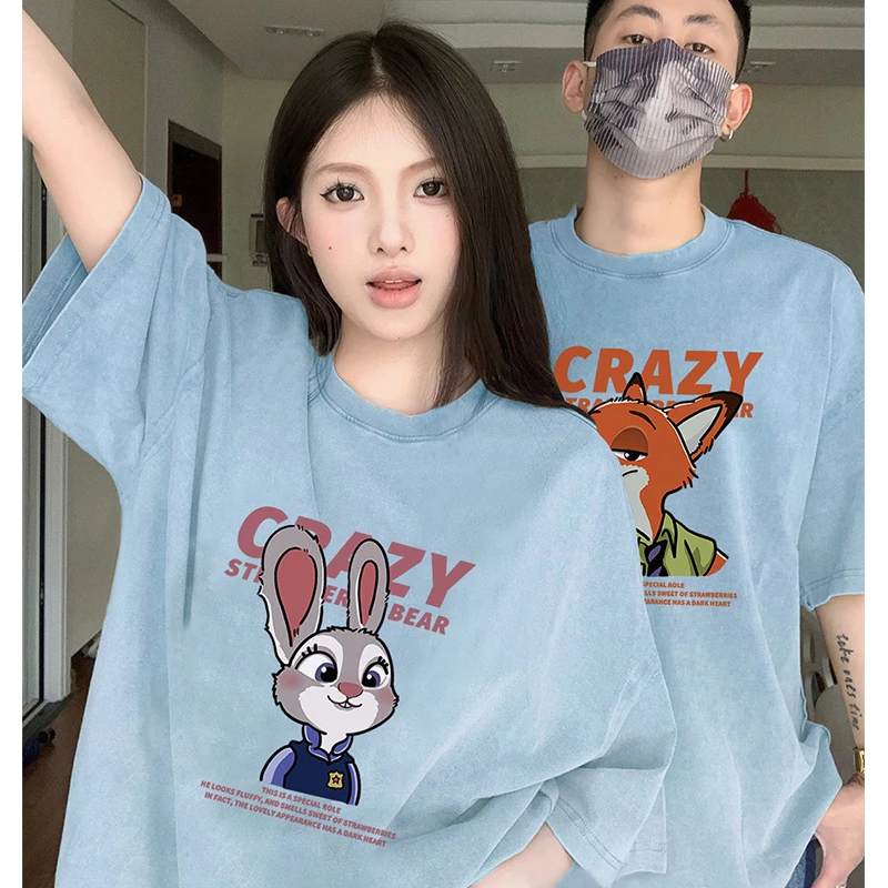 disoo特别的网红情侣装夏装短袖2024新款高级感小众不一样潮牌t恤