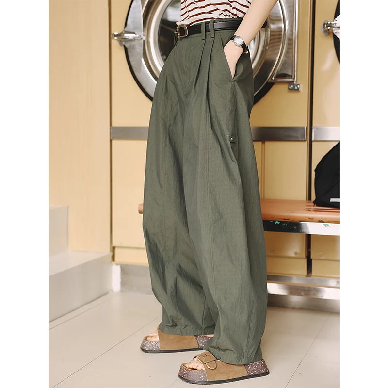 鹿与飞鸟“森遇”拯救穿搭微弧宽松山系工装休闲裤5023