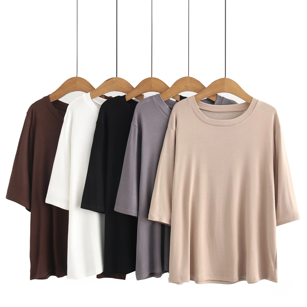 中老年女装加肥大码胖妈妈春夏装全棉T恤中袖高弹力纯色上衣200斤