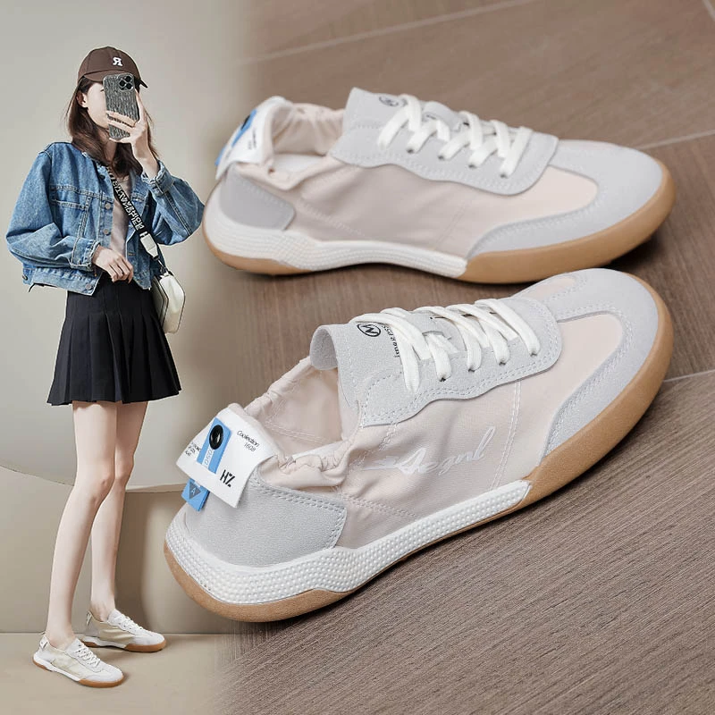 爆款阿甘鞋女2024春夏季透气新款跑步软底百搭运动鞋小白鞋 外云
