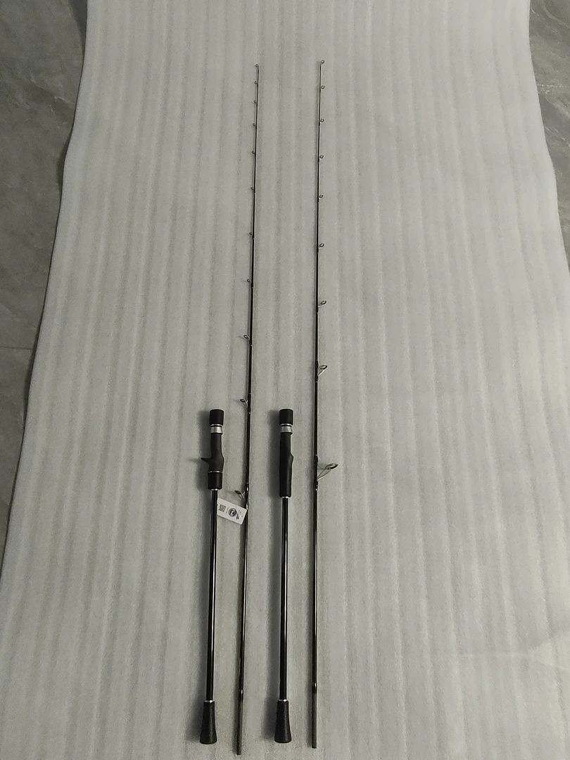 客勒姆新款富士环实心碳素海钓铁板黑色慢摇竿饵重80-300克