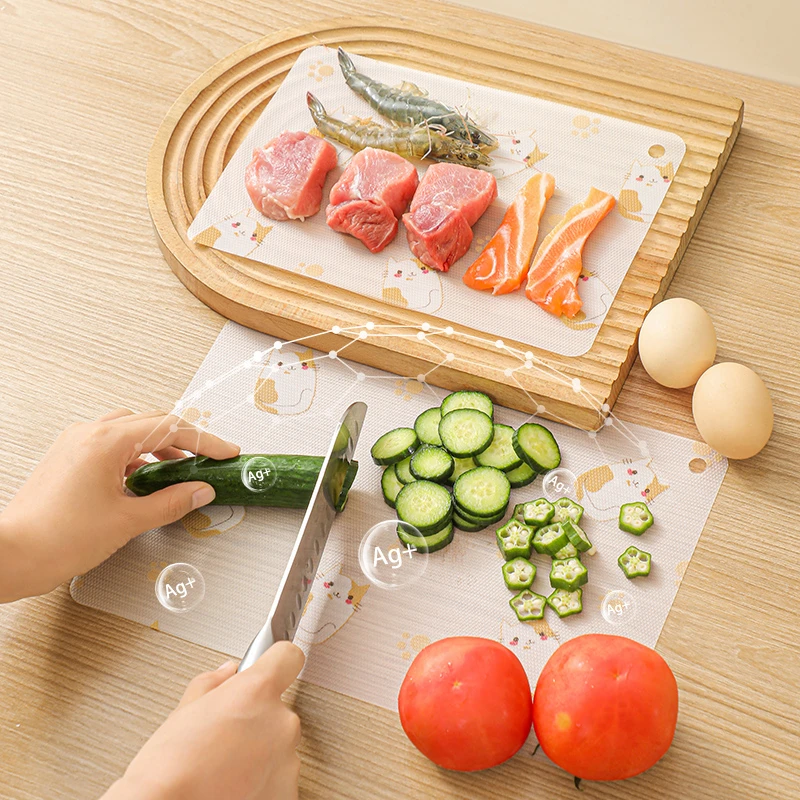 日本周抛抗菌菜板厨房砧板家用切水果垫纸抗菌辅食小菜板露营案板