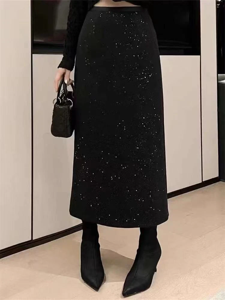 秋冬新款A版毛呢半身裙