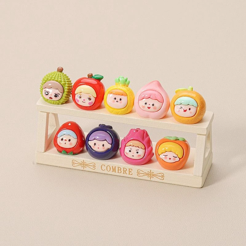 可爱鲜果宝宝小萌粒潮玩卡通水果迷你树脂配件摆件