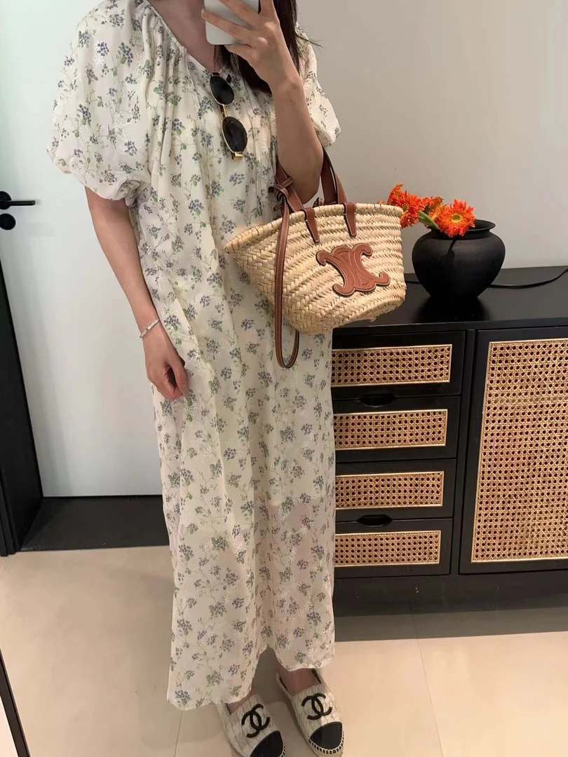 ［IAMMEIYA］-大骨架穿搭 风起时碎花连衣裙5055