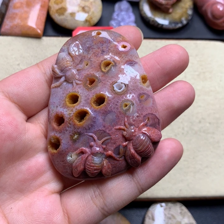硅化珊瑚（珊瑚玉）颈饰未镶嵌久*