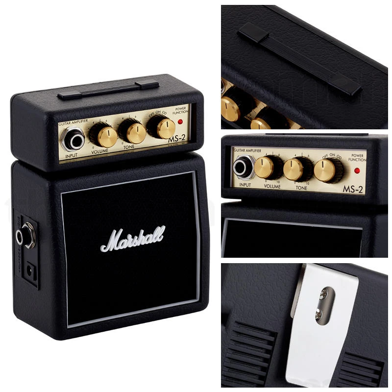 正品行货Marshall马歇尔 MS2 mini迷你便携电吉他音箱 马勺小音响