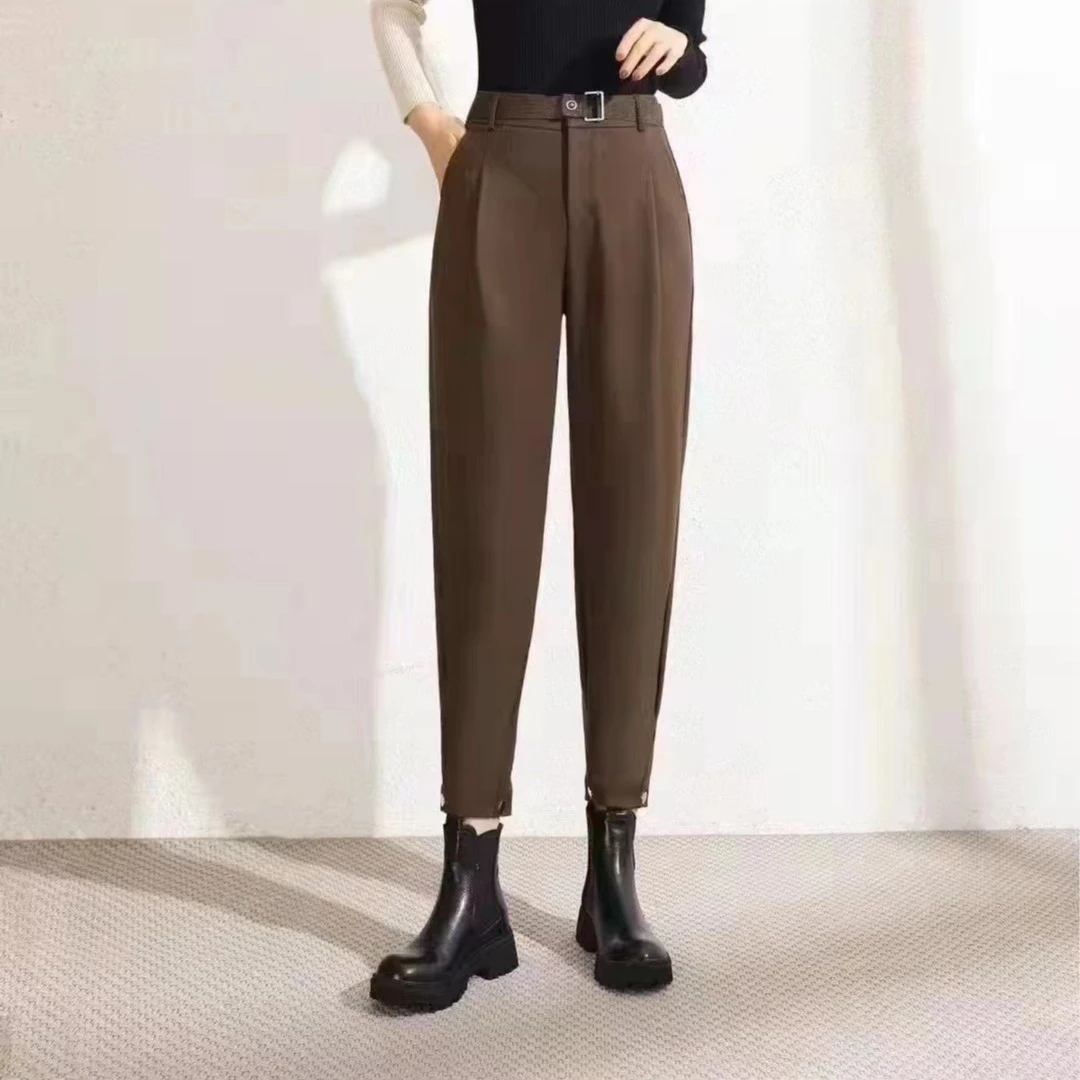 哈伦裤女2023年新款女装显瘦高腰九分裤韩版休闲西装裤时尚气质