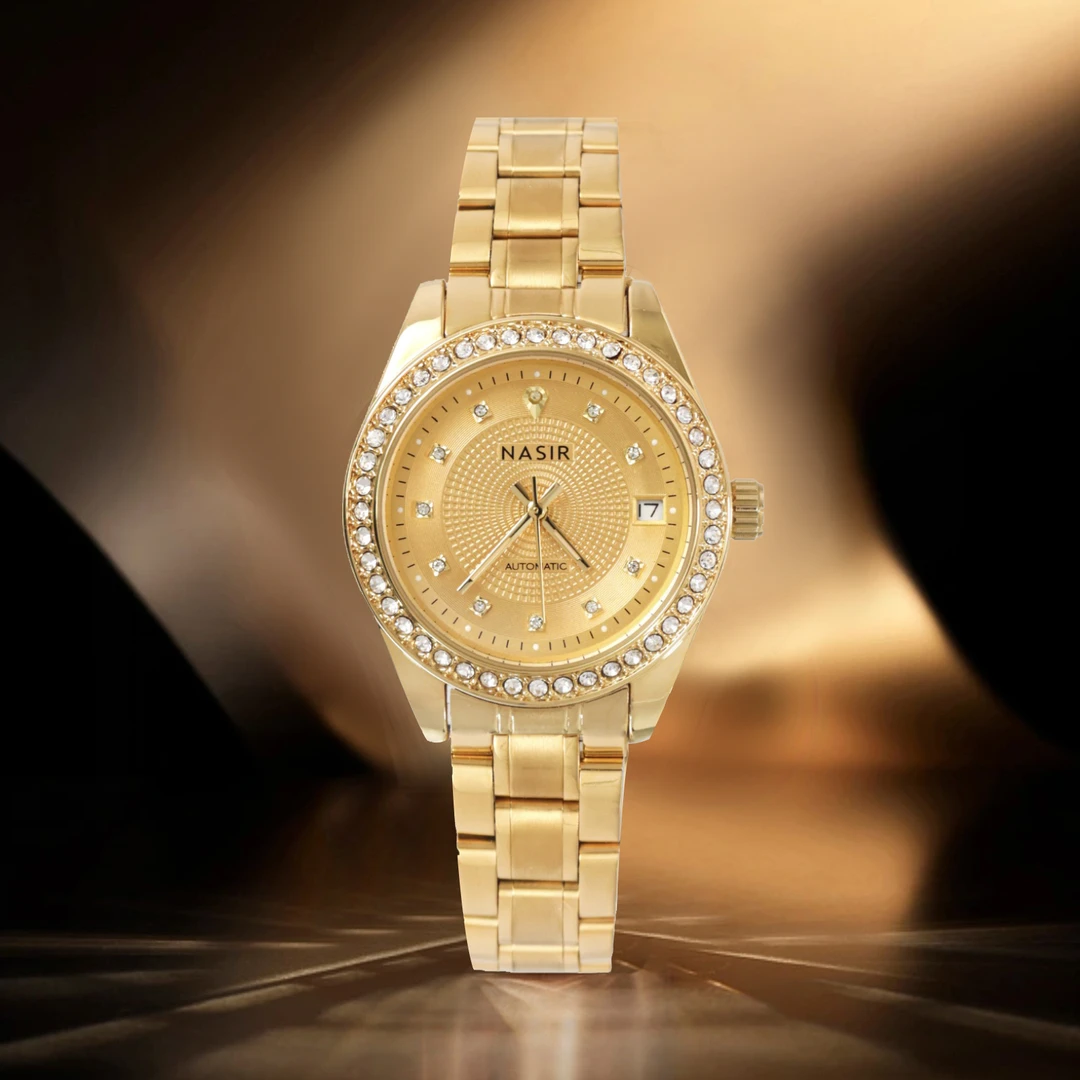 【kk】NASIR真金真钻女款手表新款轻奢百搭腕表-R838