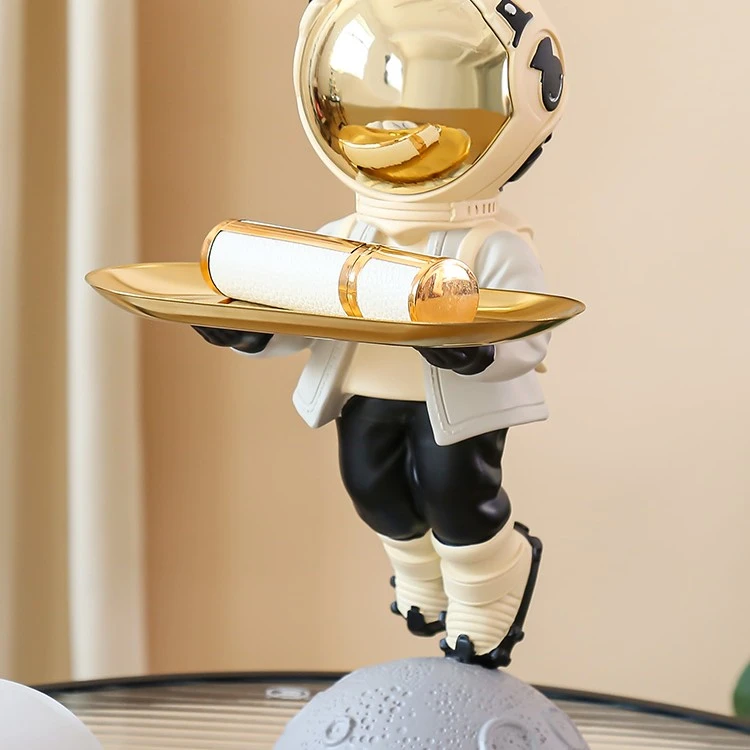 宇航员摆件入门鞋柜玄关钥匙收纳客厅桌面太空人托盘家居装饰品