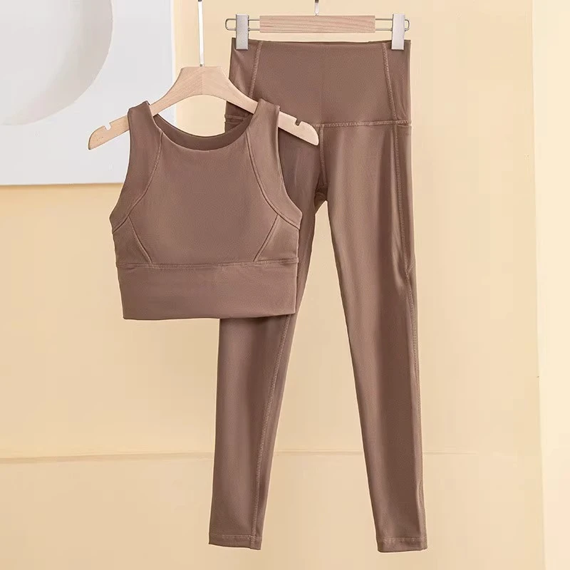 高领瑜伽服套装女健身房专业高强度运动训练跑步服速干透气健身服