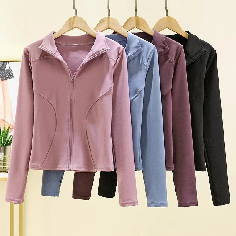 运动瑜伽服外套女秋冬紧身速干显瘦上衣高级感训练跑步健身031