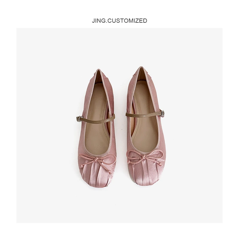 【颜颜严选】（跟高1CM）春秋百搭百搭软底浅口平底甜美玛丽珍单鞋