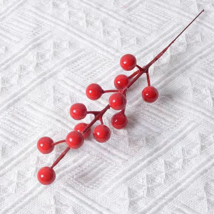 【1帮1】单叉冬青不带杆年宵花手卷红果发财果福桶插花装饰花店