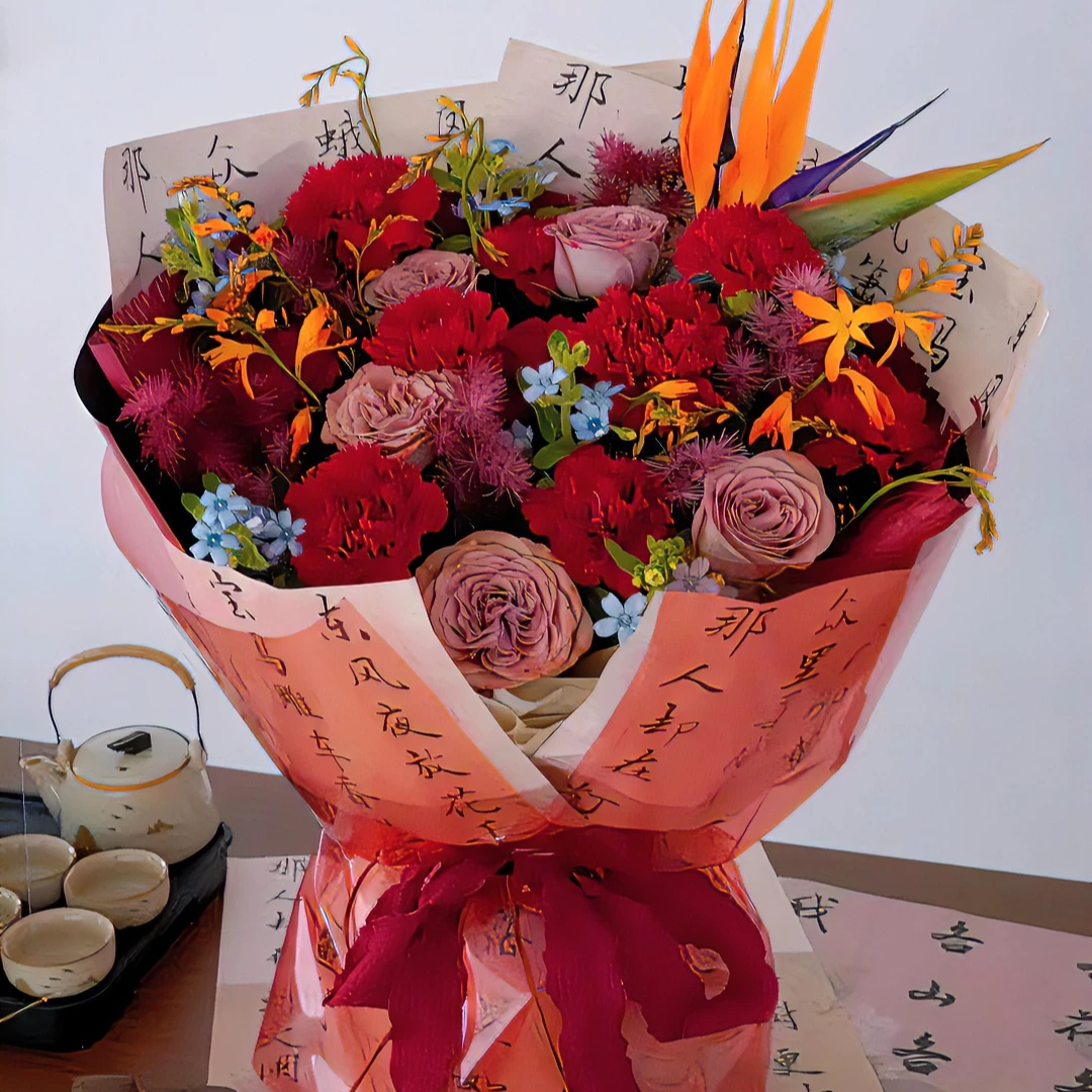 【1帮1】古风包装日常款包装纸10张/包花店花艺花束diy材料批发