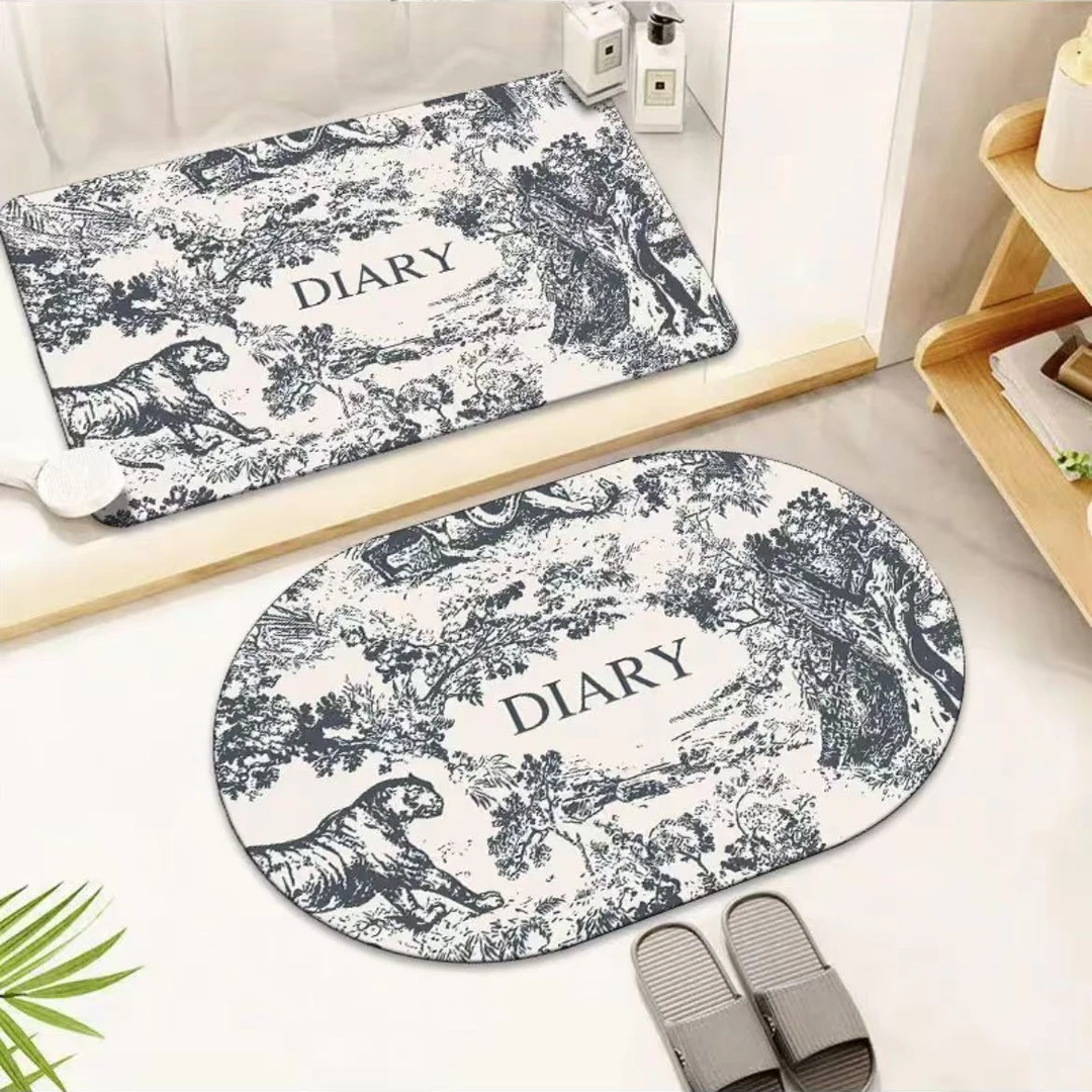 【现代轻奢】40*60cm 硅藻泥套装吸水垫浴室卫生间速干脚垫台面地垫