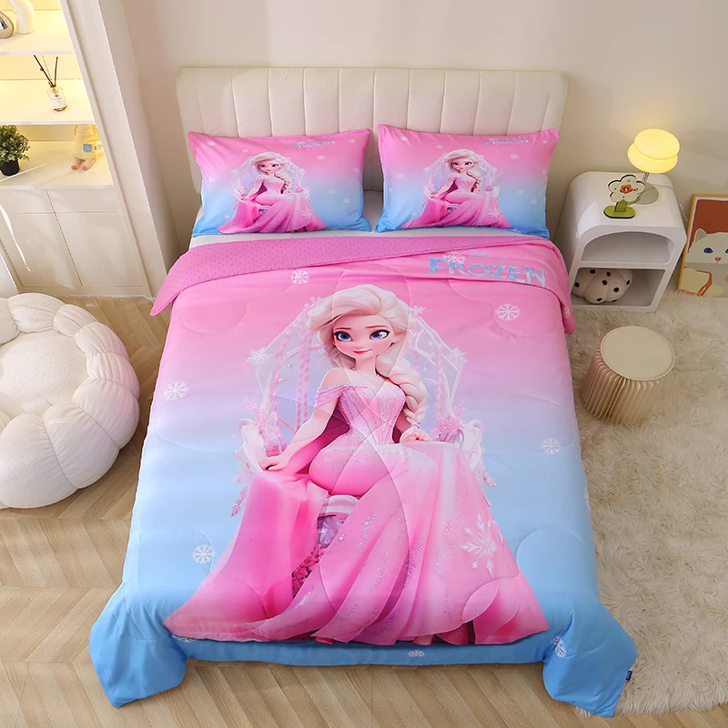 A类卡通夏凉被豆豆空调被儿童幼儿园夏被艾莎米奇薄被子