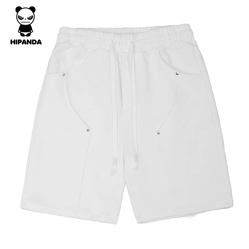HiPanda M090#夏季潮牌裤子男女同款设计感宽松直筒休闲短裤抽绳