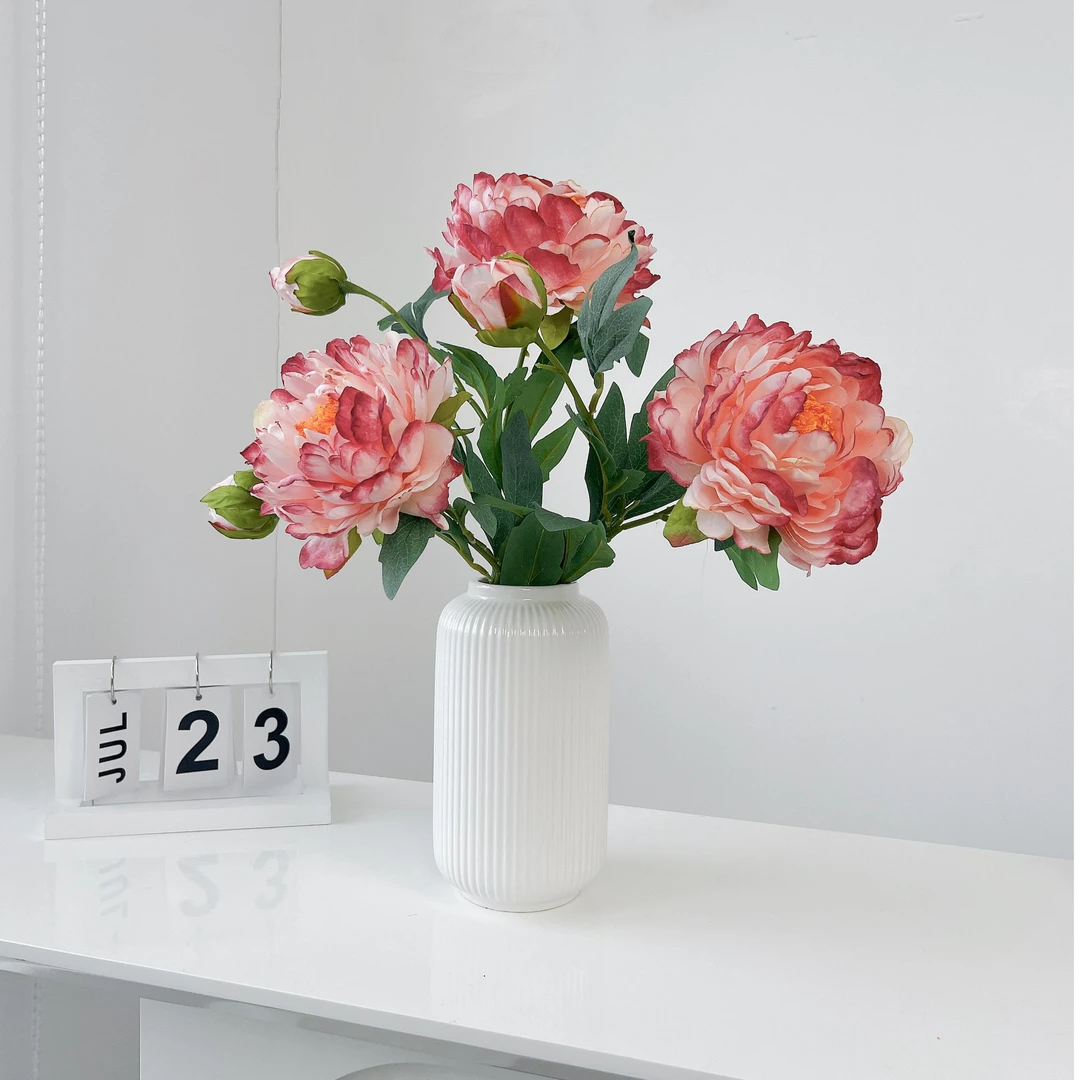 13【中国风牡丹】仿真花摆件客厅芍药假花插花客厅房间装饰品