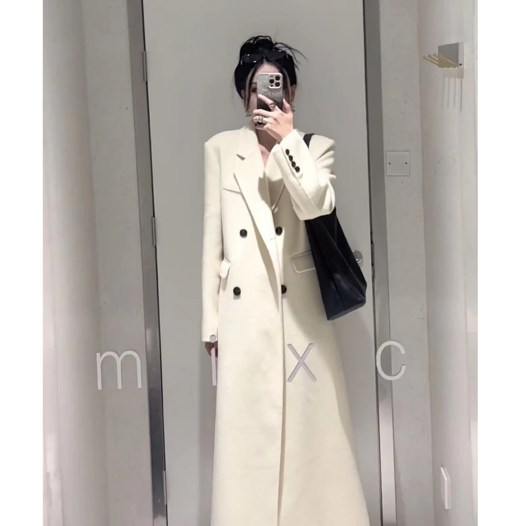 【双面羊毛】高级感羊毛大衣韩系双面羊毛大衣女长款秋冬季毛呢外套