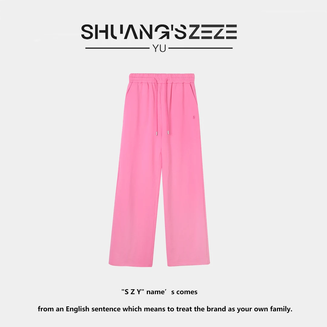 Shuang'sZezeYü 610g水洗棉直筒裤 YF823291