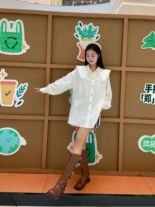mithworld娃娃领衬衫