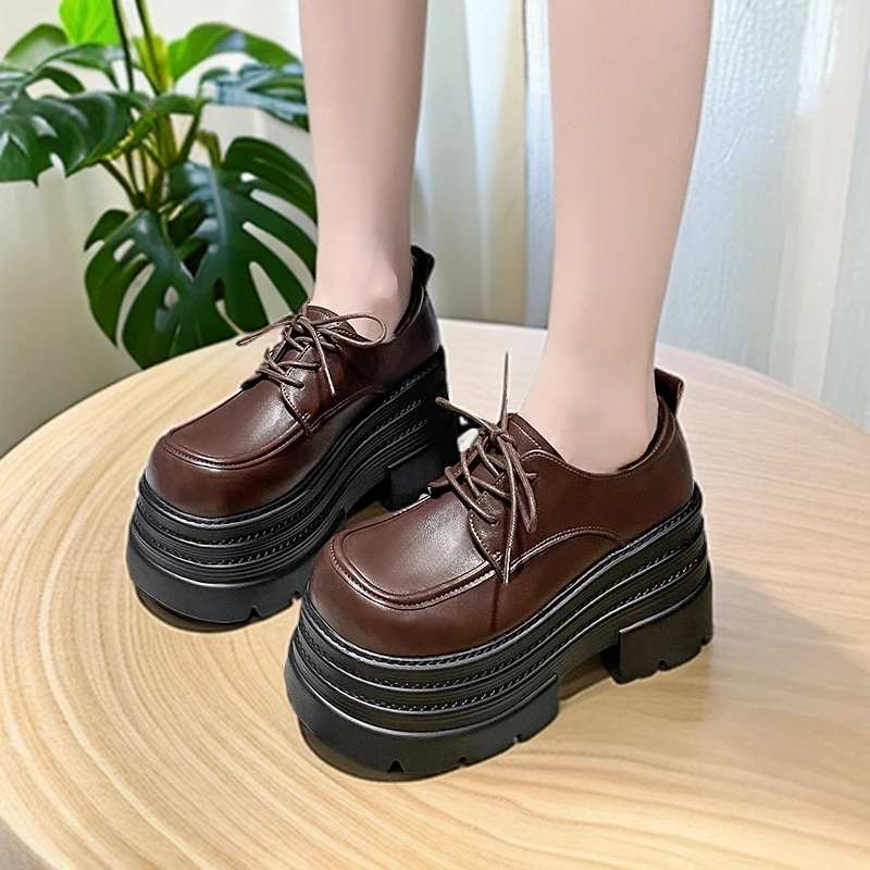 英伦风小皮鞋女2025新款秋冬季百搭复古小个子鞋子女ins潮牌百搭