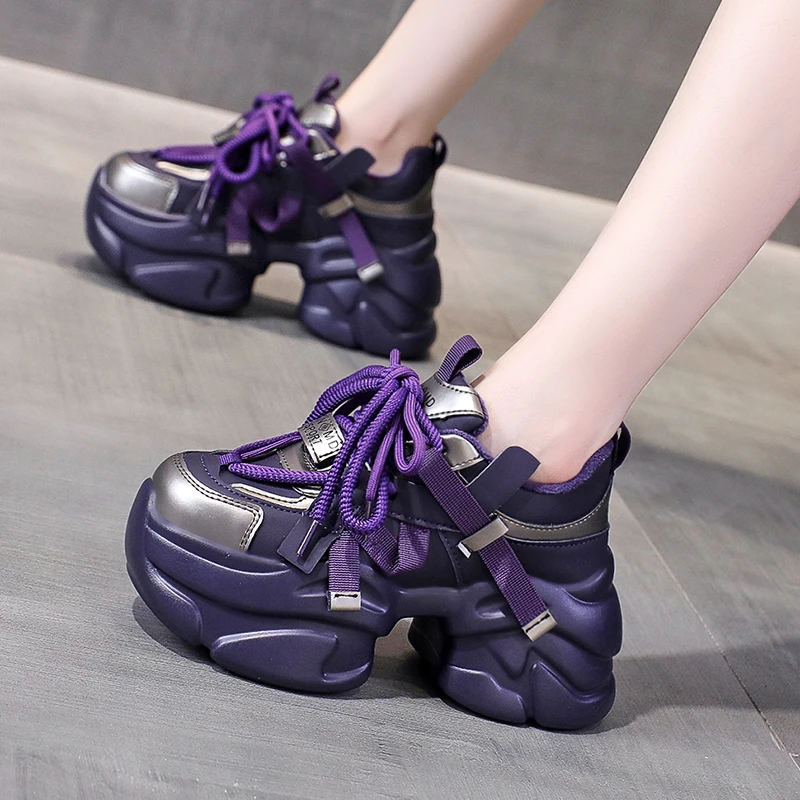 2025秋冬加绒软底韩版新款8cm增高轻便网红百搭时尚保暖老爹鞋女