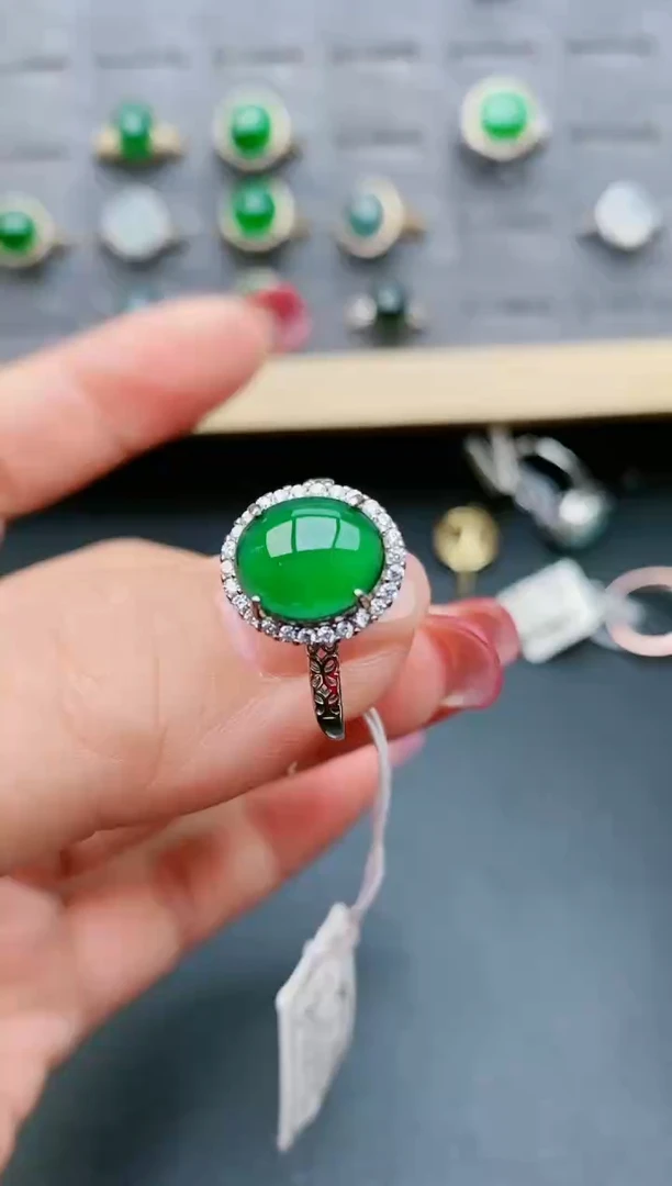 【闪购商品】翡翠戒指银S925镶嵌321321
