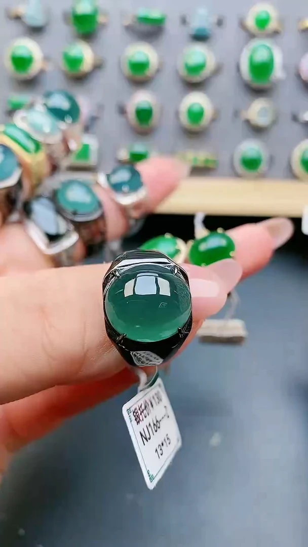 【闪购商品】翡翠戒指银S925镶嵌1321312