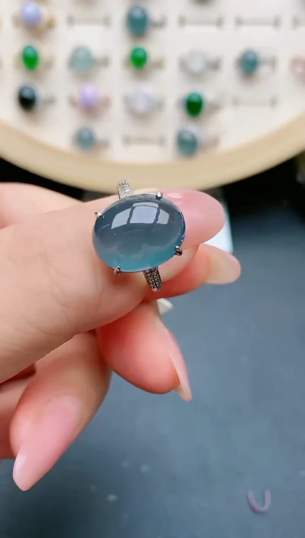 【闪购商品】翡翠戒指银S925镶嵌5800