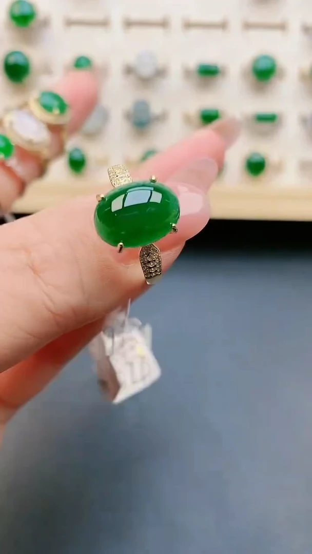 【闪购商品】翡翠戒指银S925镶嵌5805