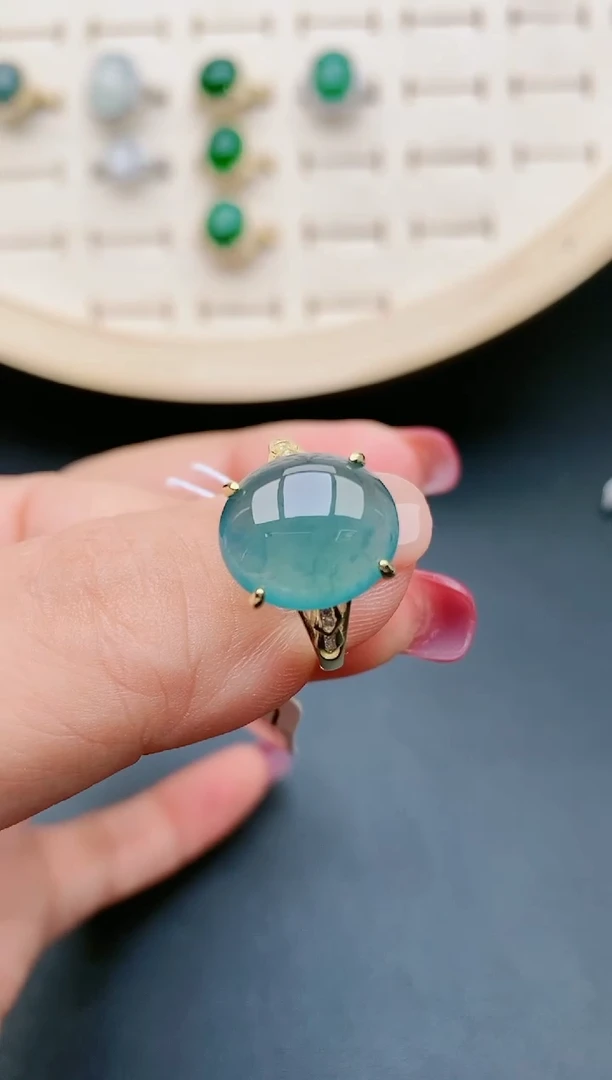 【闪购商品】翡翠戒指银S925镶嵌21321