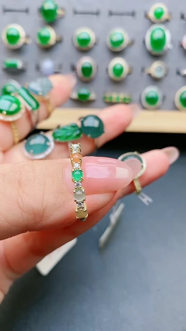 【闪购商品】翡翠戒指银S925镶嵌321312